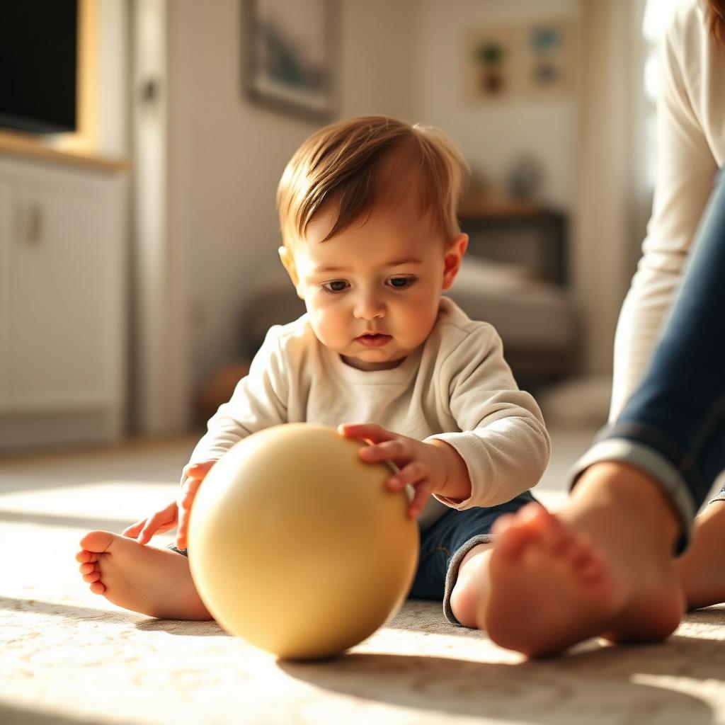 Sit & Roll Ball — Montessori toddler activity