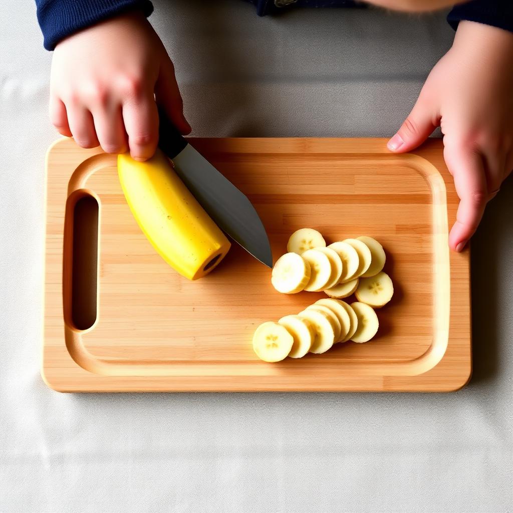 Banana Slicing — Montessori toddler activity