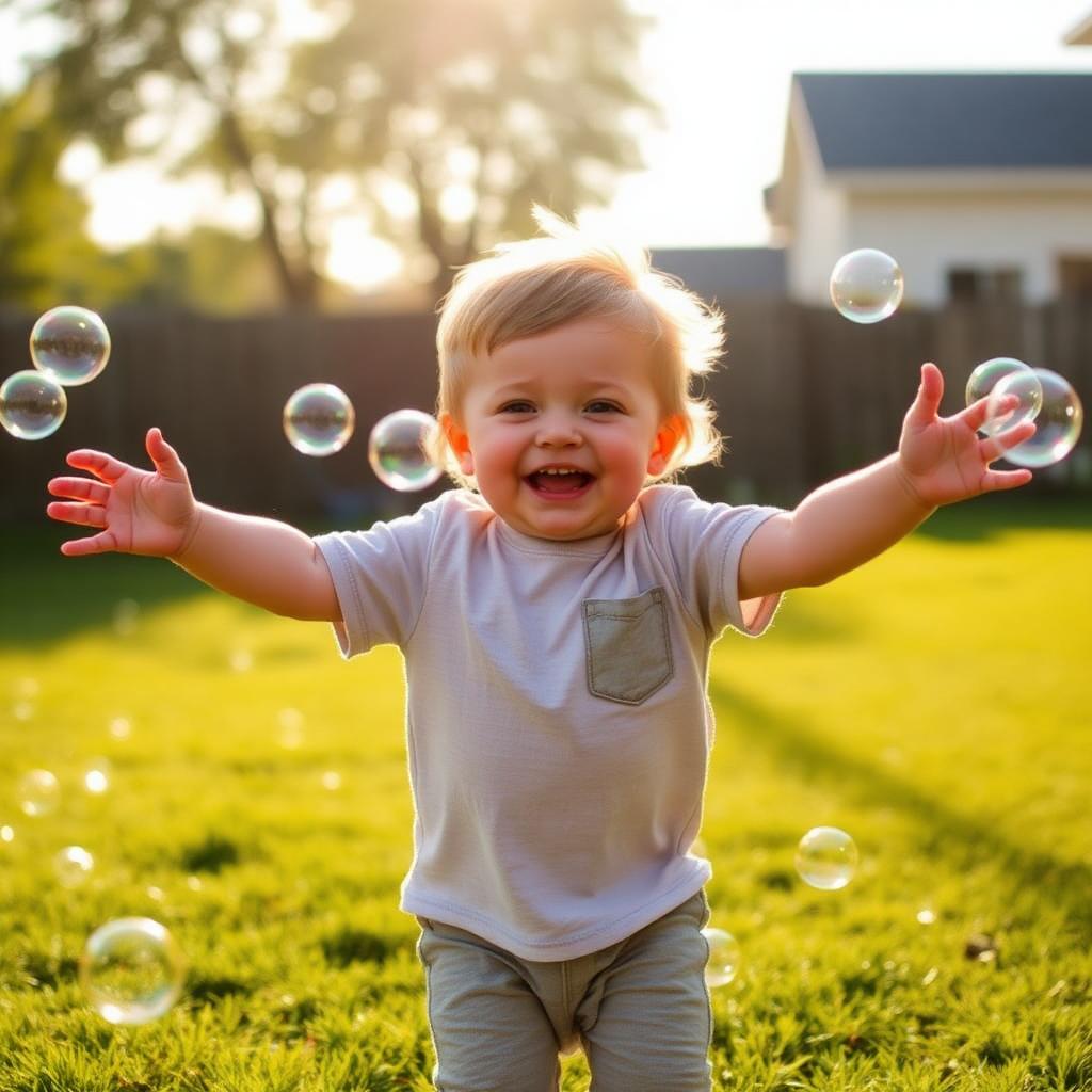 Bubble Chase — Montessori toddler activity