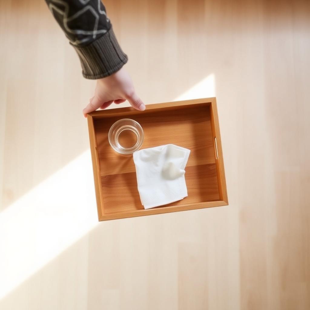 Carrying a Tray — Montessori toddler activity