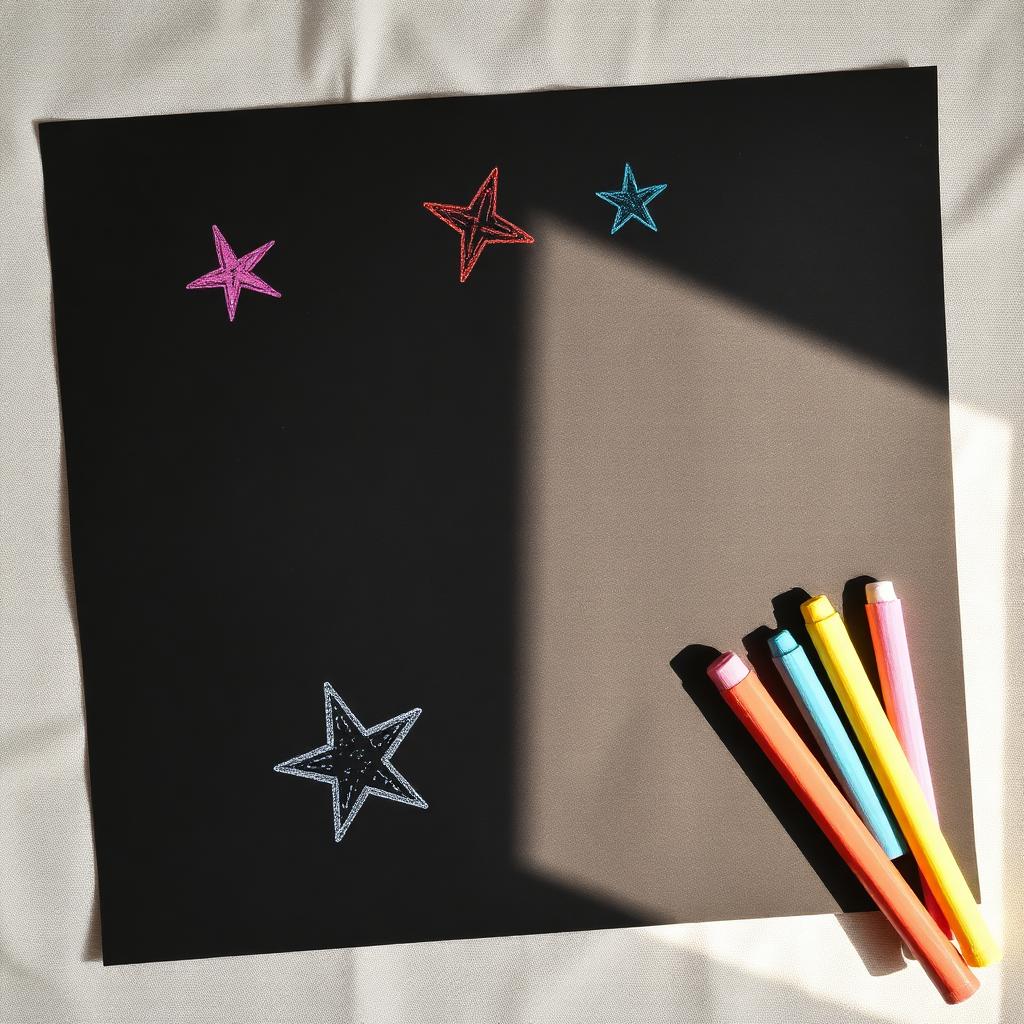 Chalk on Black Paper — Montessori toddler activity