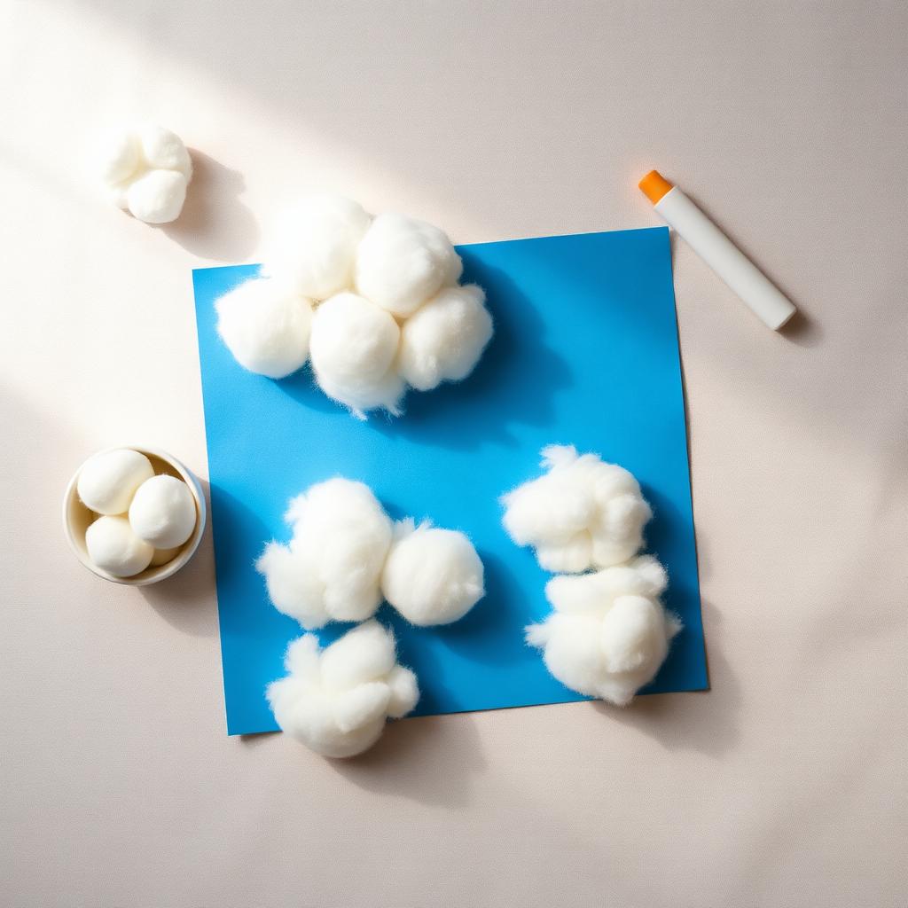 Cotton Ball Clouds — Montessori toddler activity