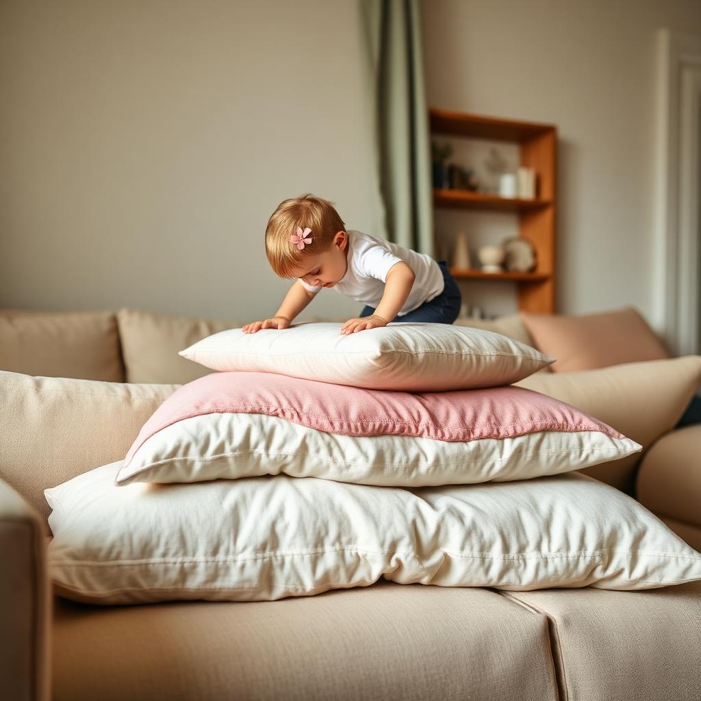 Couch Cushion Mountain — Montessori toddler activity