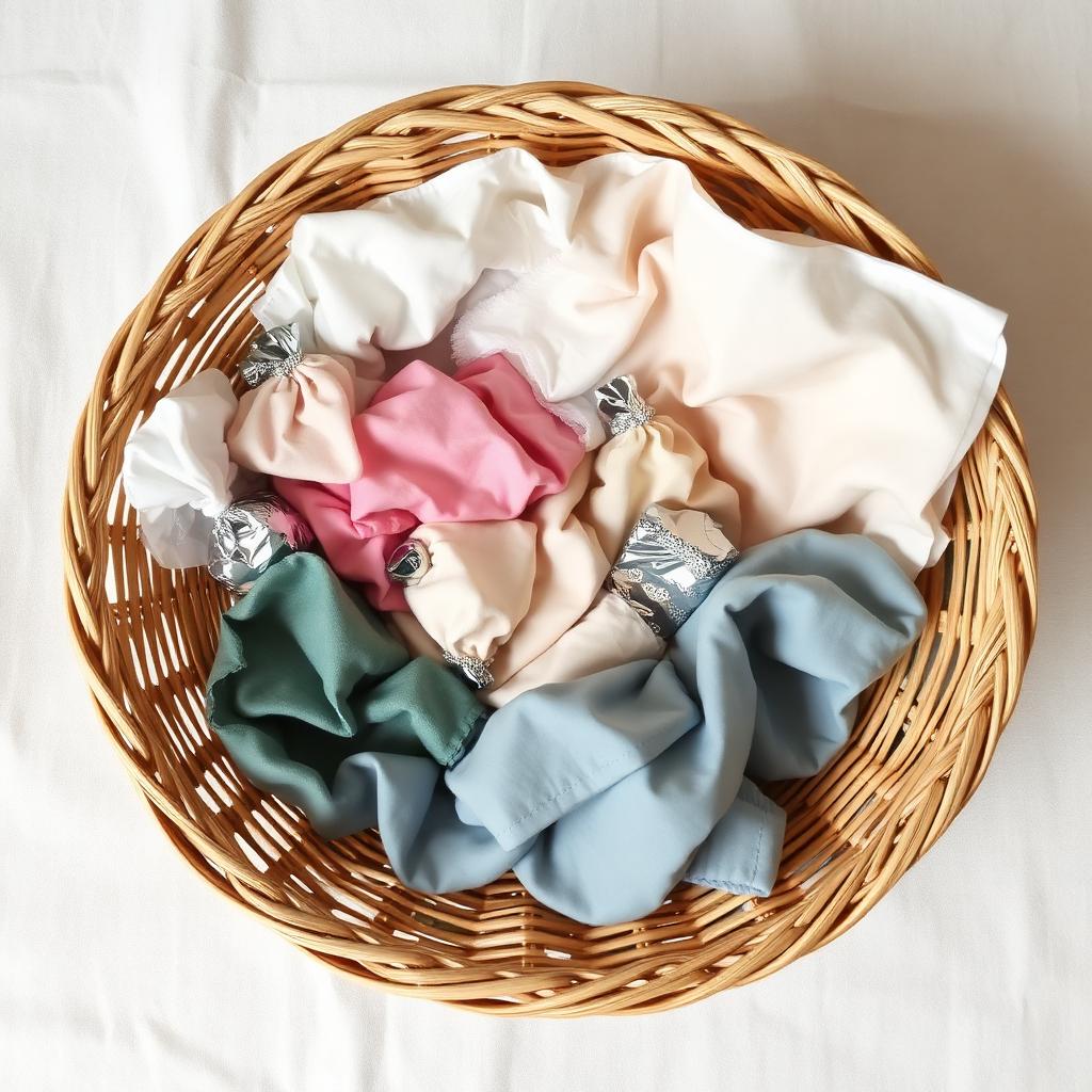 Crinkle Fabric Basket — Montessori toddler activity