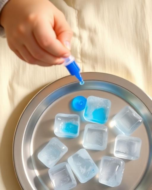 Color Drop Ice Cubes — Montessori toddler activity