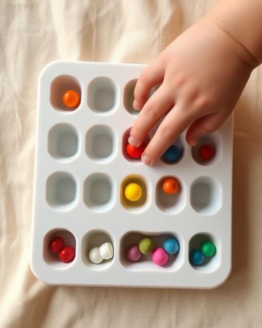 Ice Tray Transfer — Montessori toddler activity