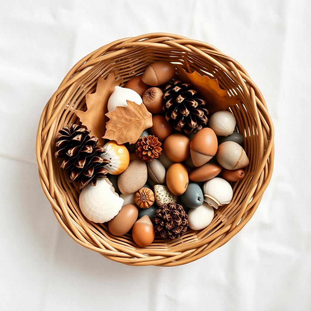 Nature Treasure Basket — Montessori toddler activity
