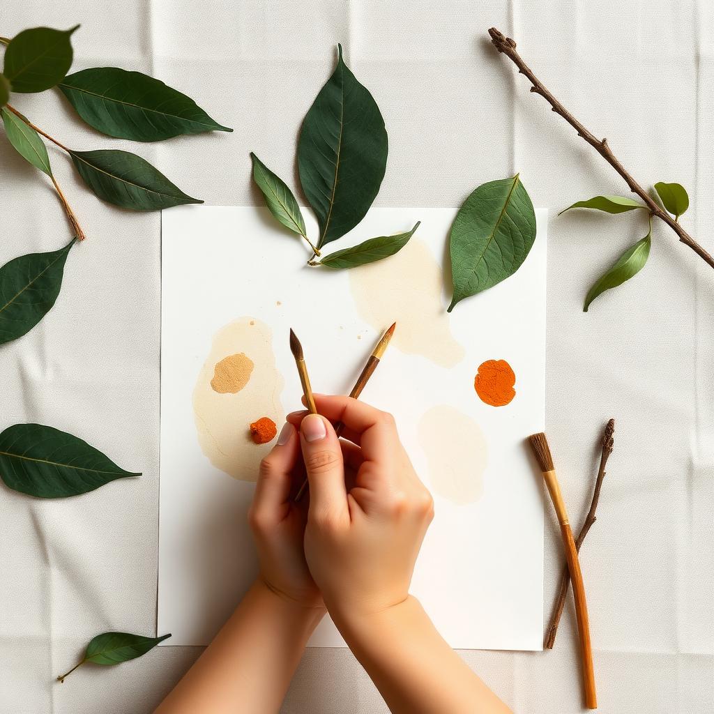 Leaf & Twig Painting — Montessori toddler activity