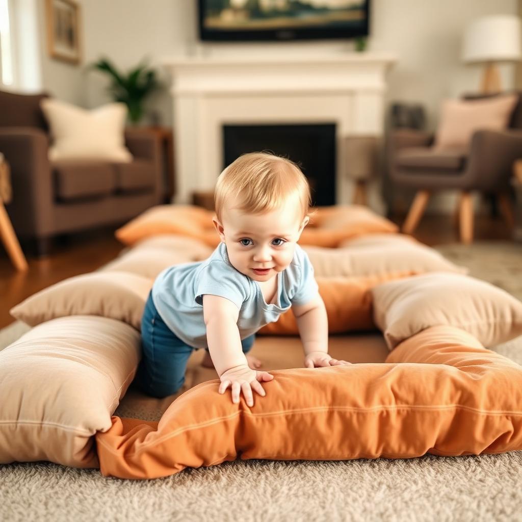 Living Room Obstacle Course — Montessori toddler activity