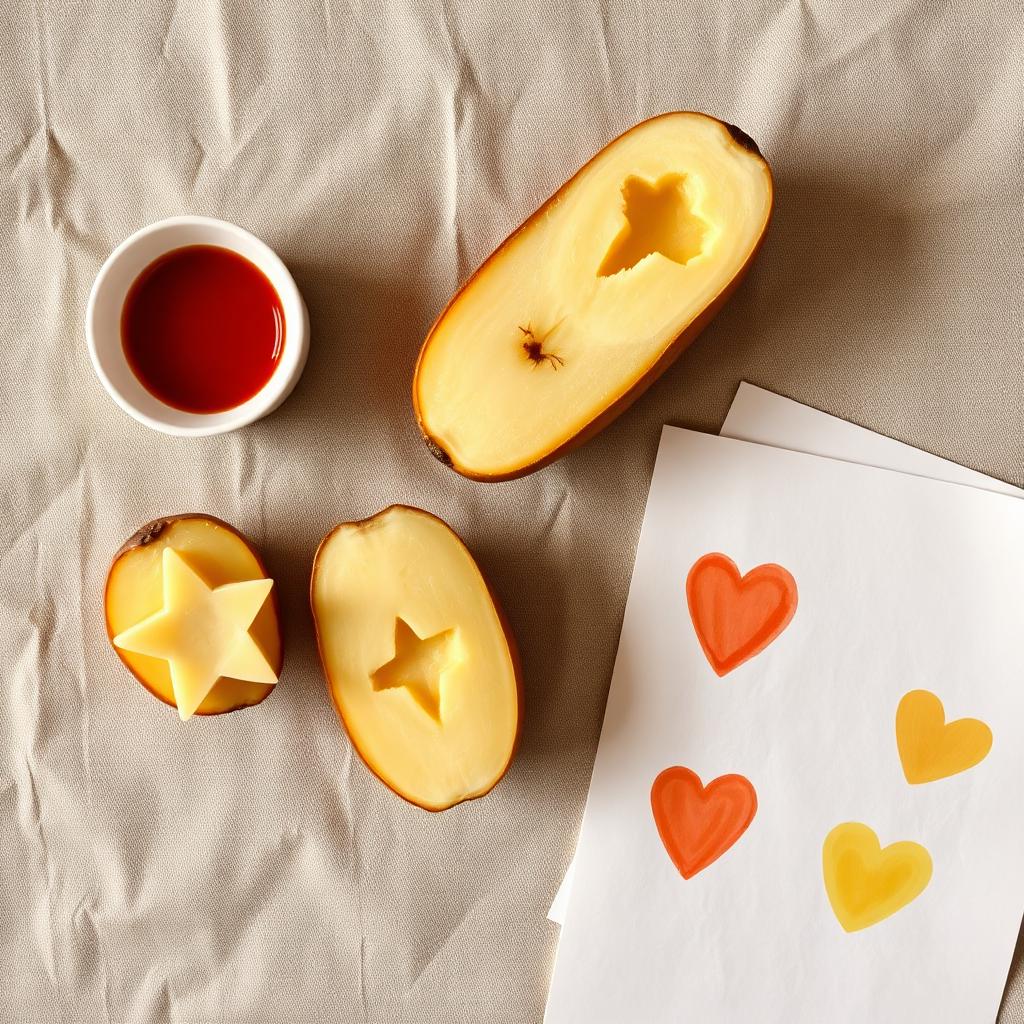 Potato Stamp Prints — Montessori toddler activity