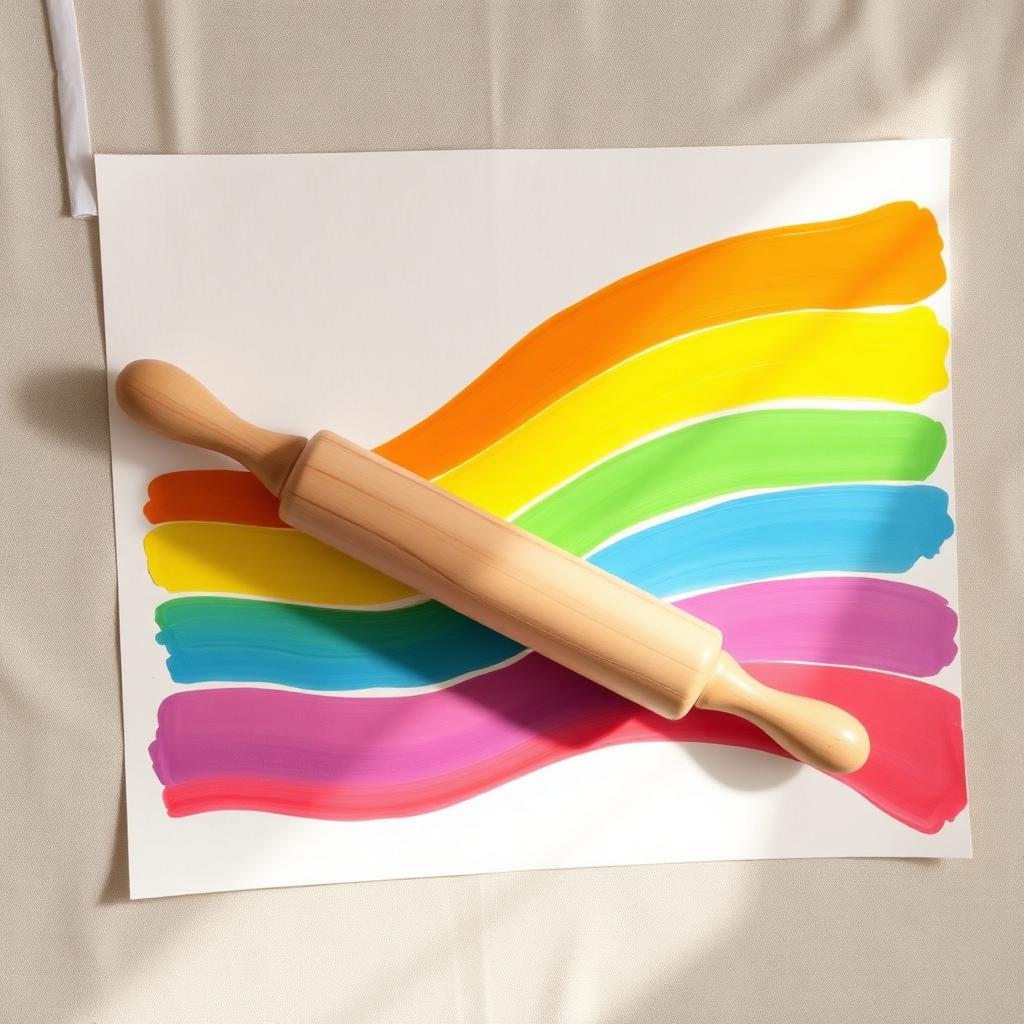 Rolling Pin Painting — Montessori toddler activity