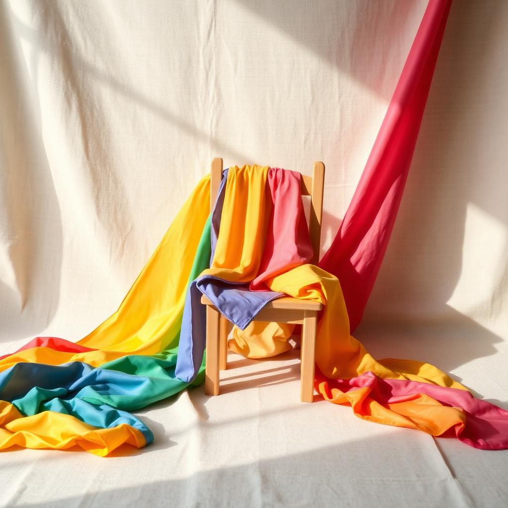 Play Silk Draping — Montessori toddler activity