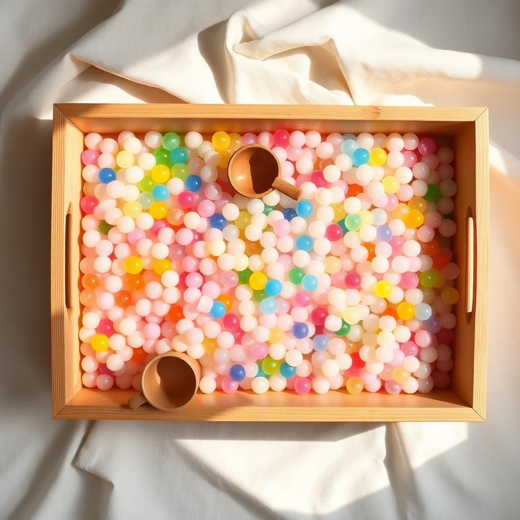 Tapioca Pearl Bin — Montessori toddler activity