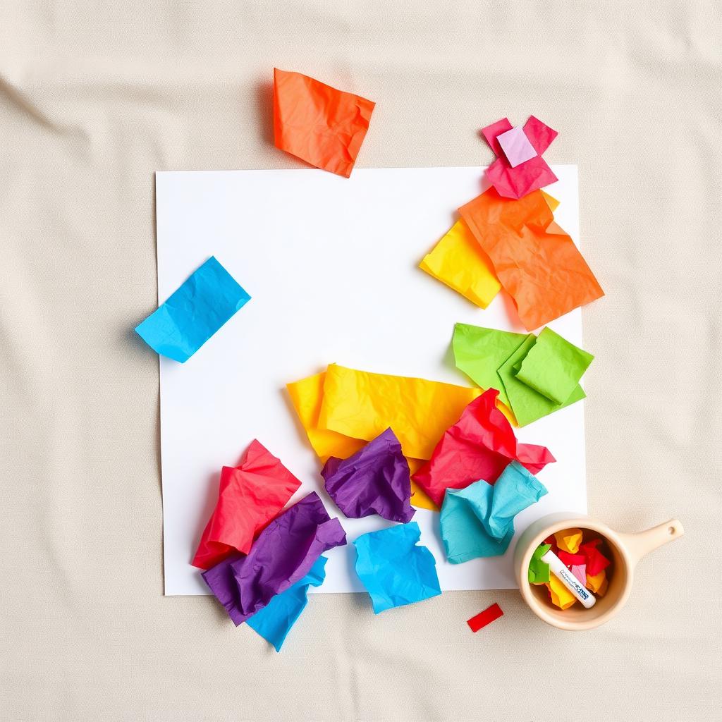 Tissue Paper Collage — Montessori toddler activity