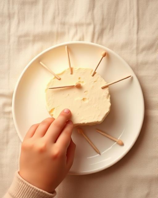 Toothpicks in Cheese — Montessori toddler activity