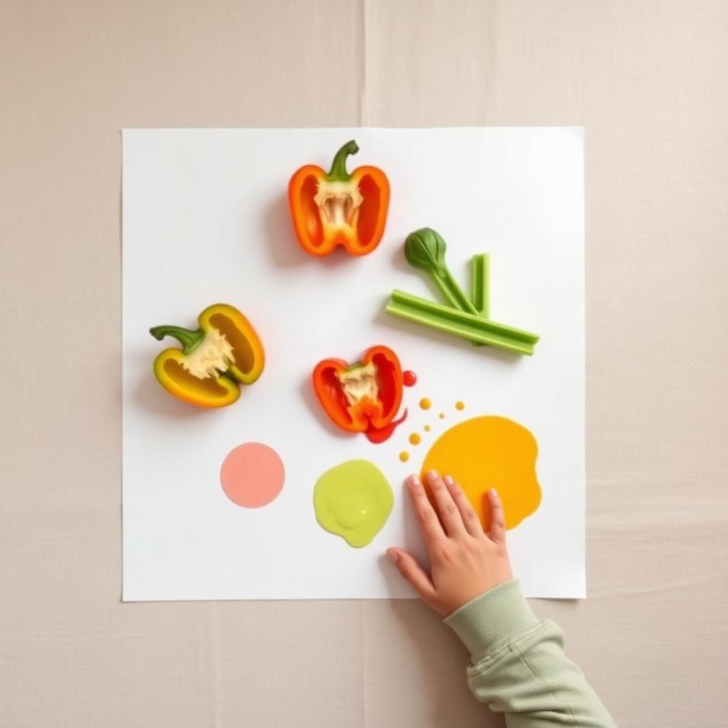 Veggie Stamping — Montessori toddler activity